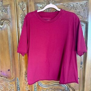 Frank & Eileen Short Sleeve Crewneck Top - Raspberry